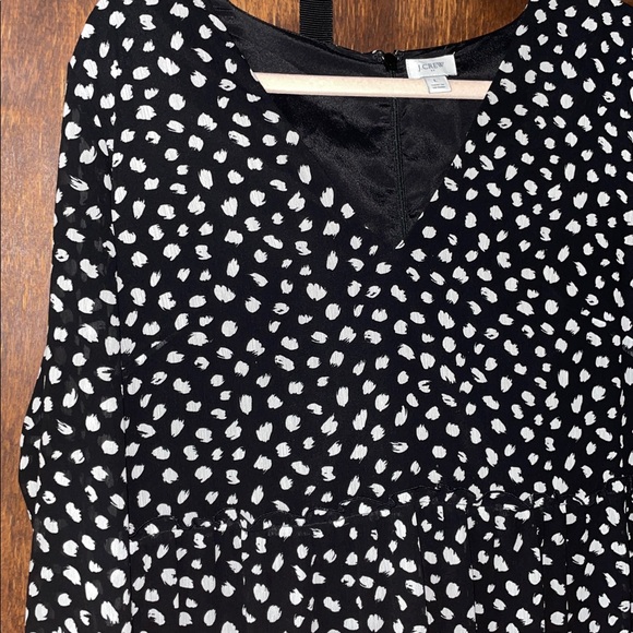 J. Crew Black Dress with White Pattern - Picture 3 of 5